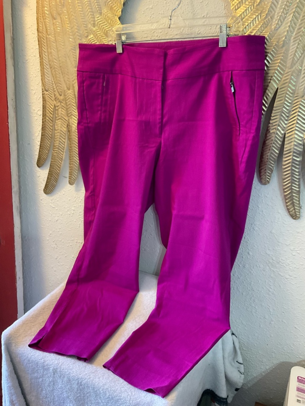 Lane Bryant Fuchsia Cropped Pants